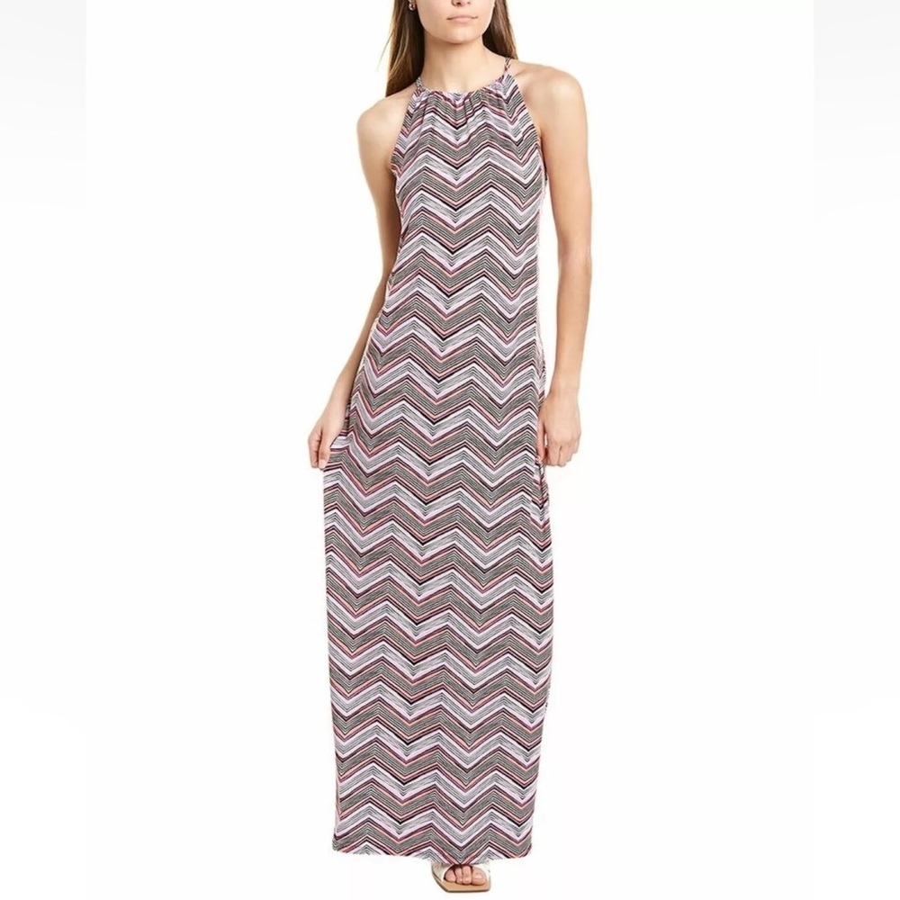 Trina Turk Milian 2 Chevron Striped Maxi dress Size XS